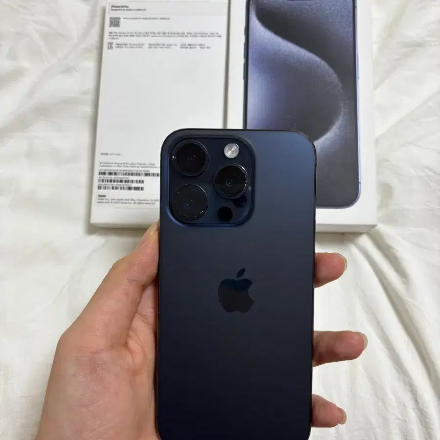S급 아이폰 15pro128GB 블루 티타늄 (배터리89%)