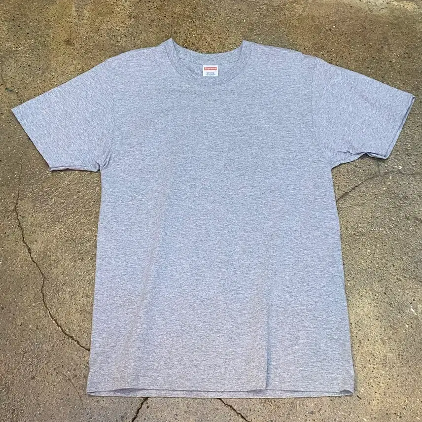 新商品 シュプリーム supreme 基本半袖グレー
