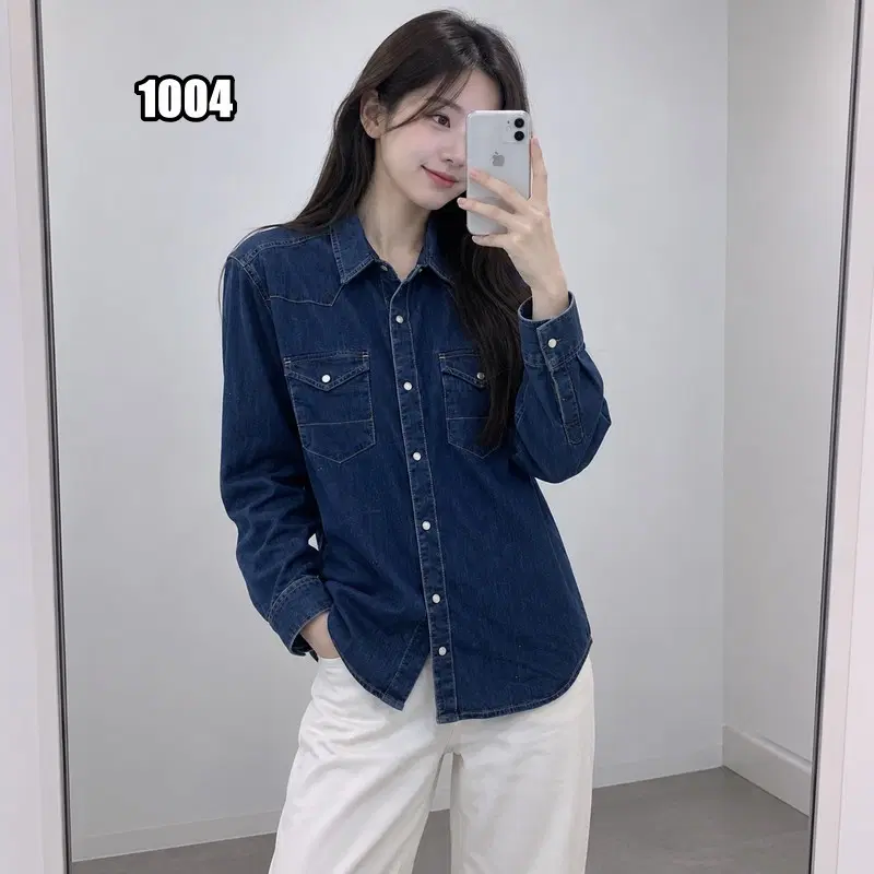 M  타미힐피거 웨스턴 데님 셔츠 인디고