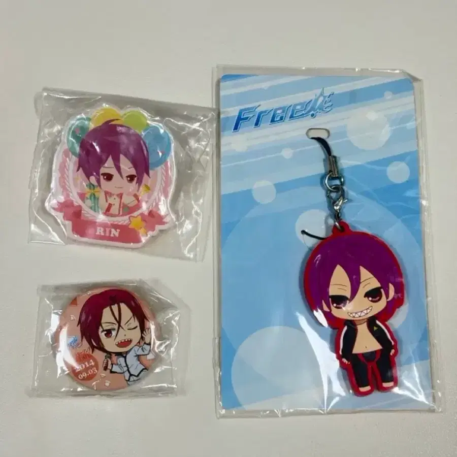 일괄) Free! 프리 마츠오카 린 아크릴 뱃지 러버 키홀더 키링 피규어 캔뱃지 일괄