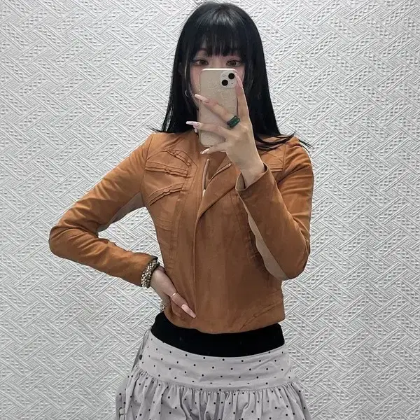 온앤온 컨트리 웨스턴 빈티지 딱붙핏 양가죽 자켓 1 S00090