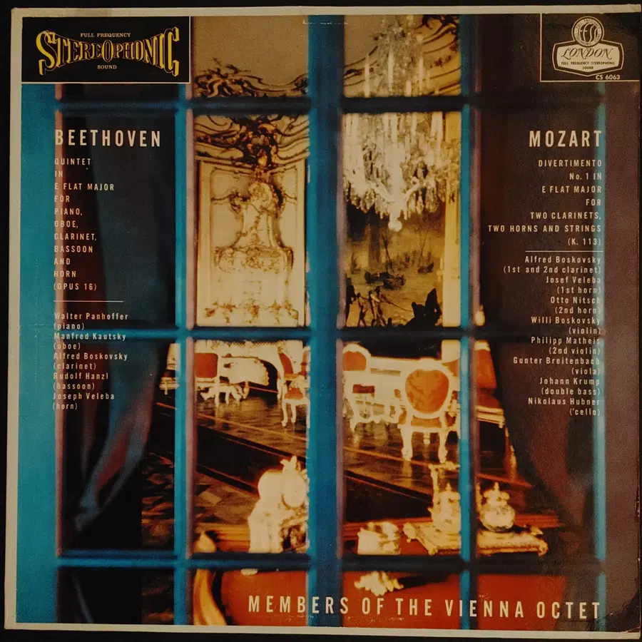 ORIGINAL DECCA LP - VIENNA OCTET BEETHOVEN/MOZART