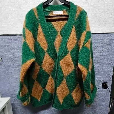 아가일 가디건 그린 브라운