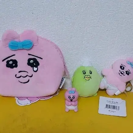 빤쮸토끼 인형두개달린 키링 & 파우치 & 피규어 3종