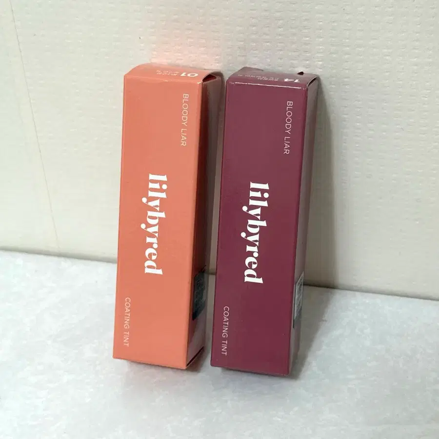 미개봉) 릴리바이레드 앙큼 라이어 코팅 틴트 01 나긋한 살구인척 14 쌉쌀한 포도 츄잉껌인 척 웜톤 쿨톤 색조화장품