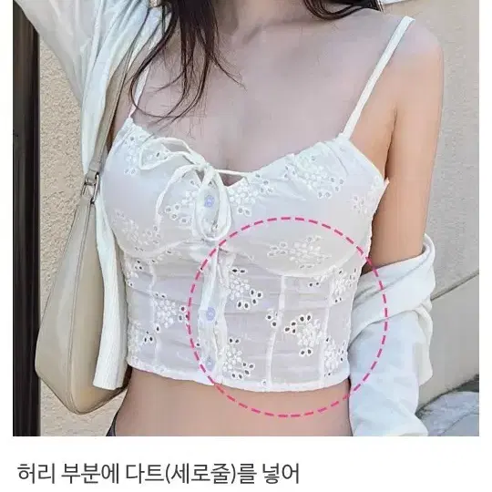 교신 카인다미 나시 펀칭 아일렛 휴양지 파티룩 클럽룩