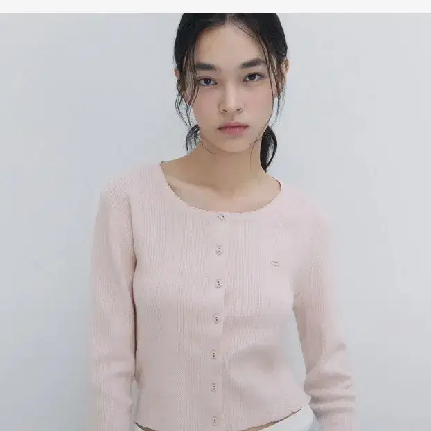 로라로라 스카시 핑크 가디건
