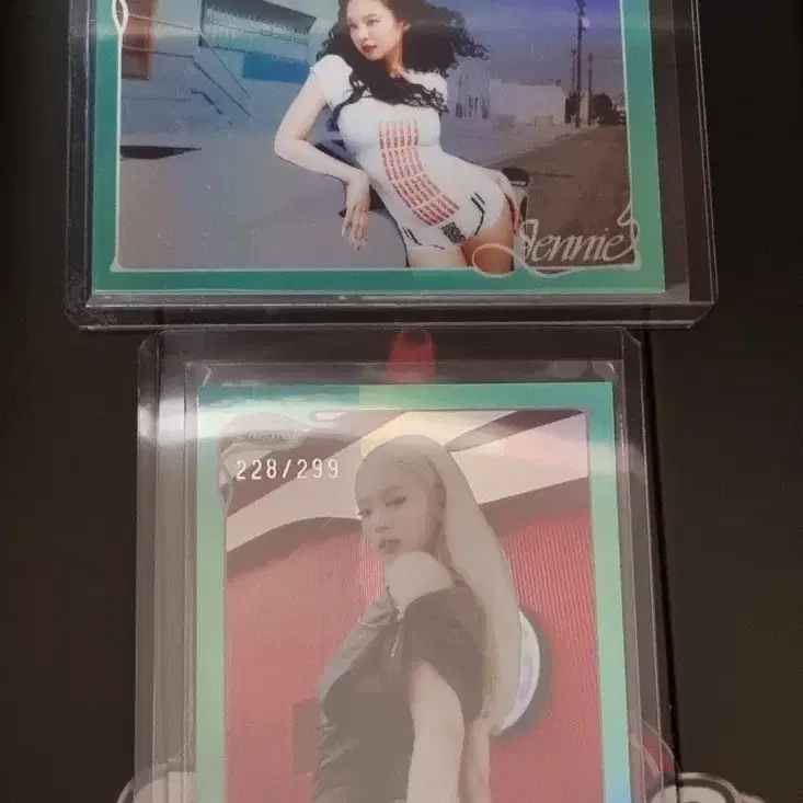 탑스 크롬 제니 아쿠아 299한정 2장 lot ( Topps chrome jennie)