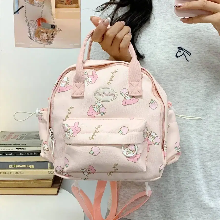 새상품) 산리오 마이멜로디 미니 백팩 핸드백 숄더백 토트백 핑크