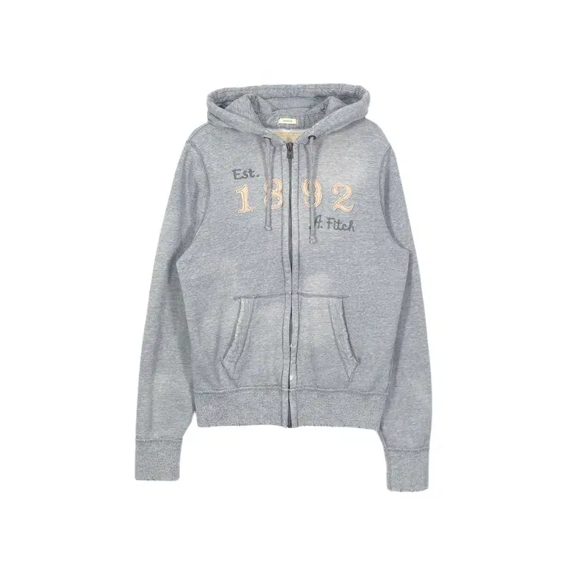 ABERCROMBIE 빈티지 워싱 자수 후드 집업 M