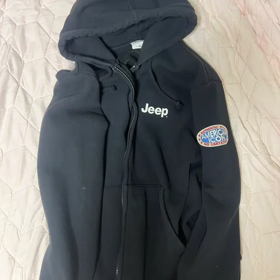 Jeep 후드 집업 블랙