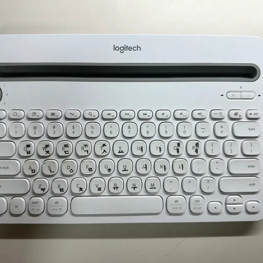 로지텍 K480 블루투스 키보드 화이트