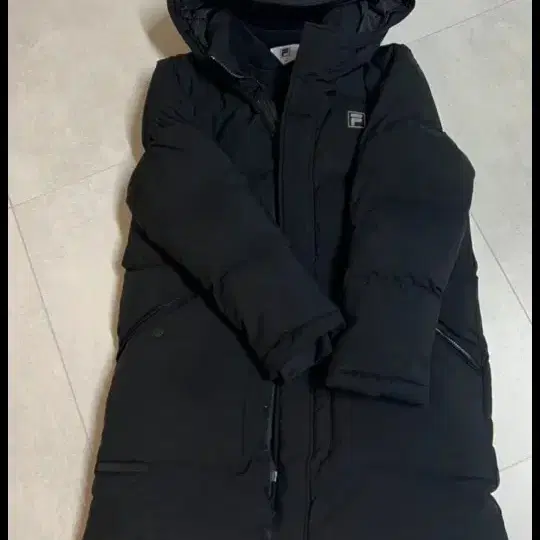 휠라 롱패딩 블랙
