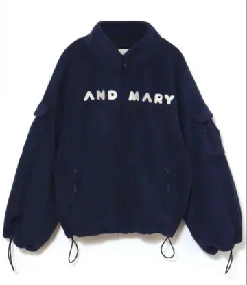 andmary Mary logo fleece jacket navy 새상품