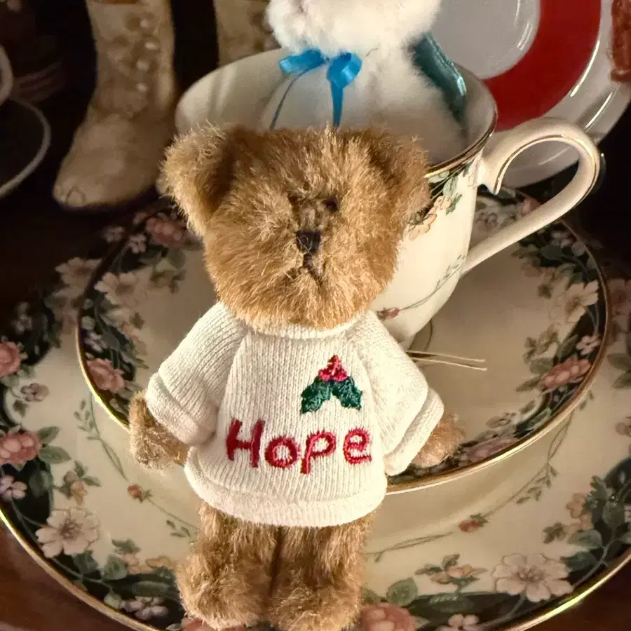 보이즈베어 쪼꼬미 갈색 곰인형 Hope 니트