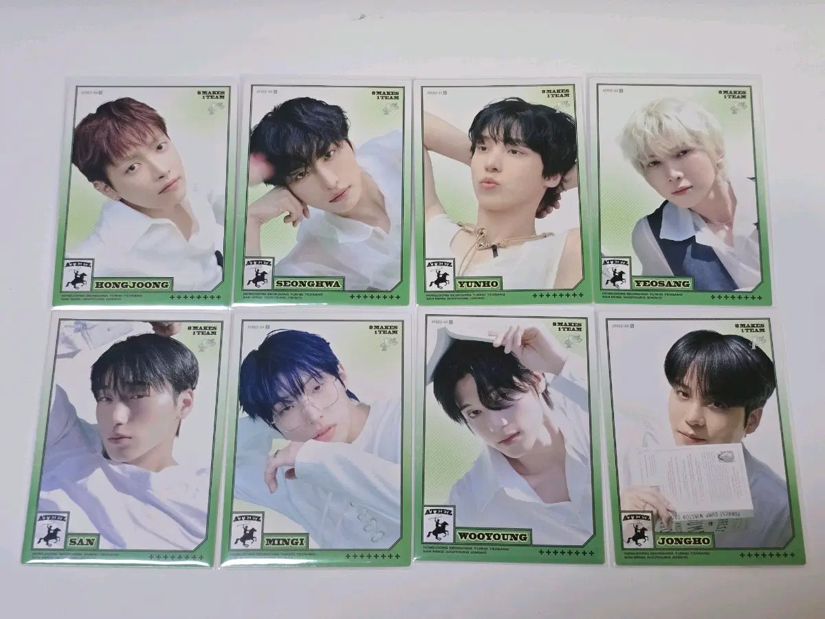 Official release Tereca Ateez all members 1st Base Card No. 1~5 8 card set