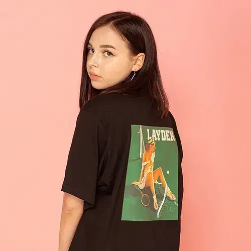 [새상품] 레이든 티셔츠 XL사이즈 TENNIS PINUP S/S TEE-BLACK