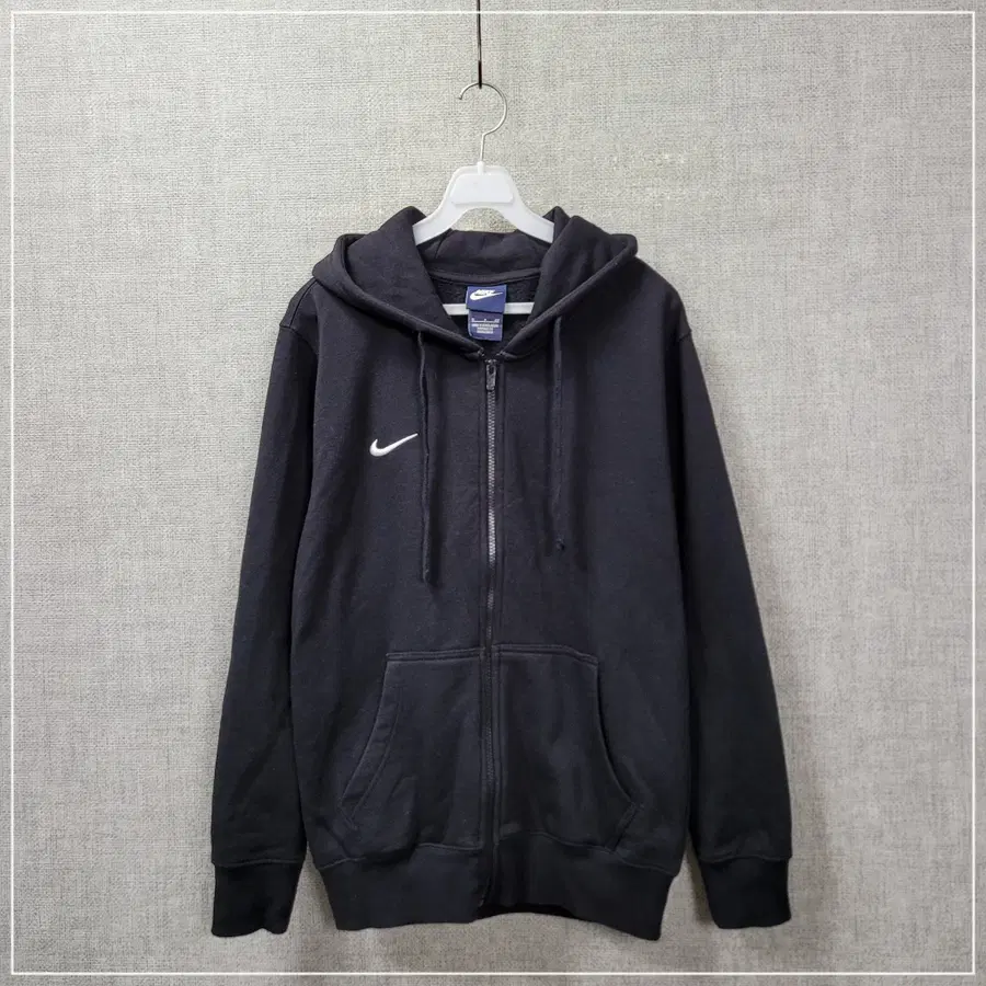 3447. 나이키 블랙 기모집업후드 남성S