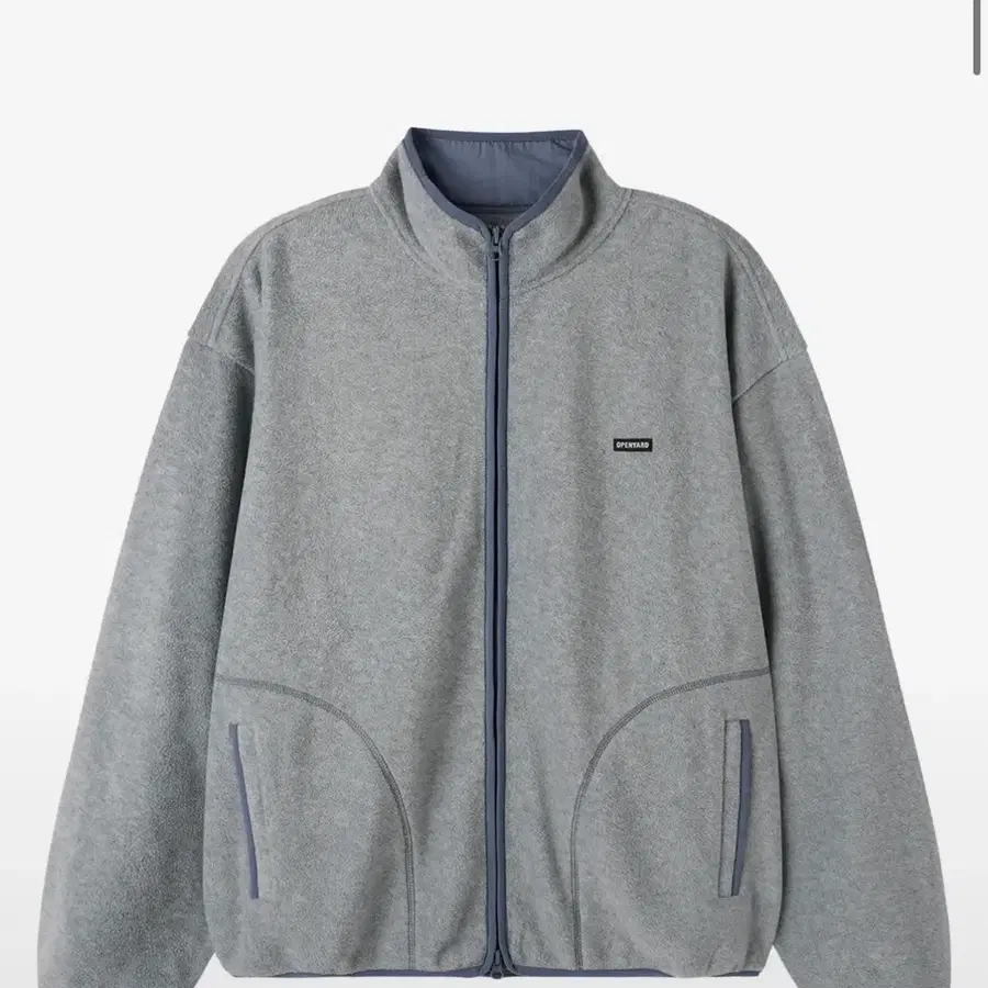 오픈야드(오와이) CURVED POCKET FLEECE JACKET - MELANGE