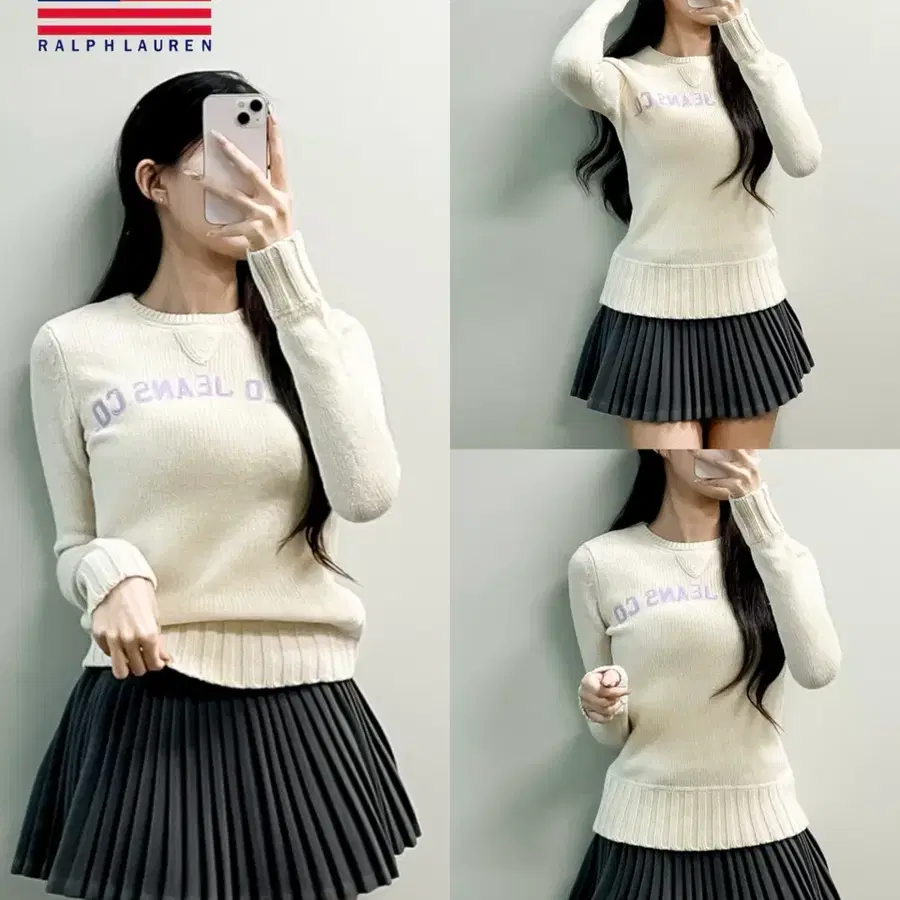 폴로 진스 니트