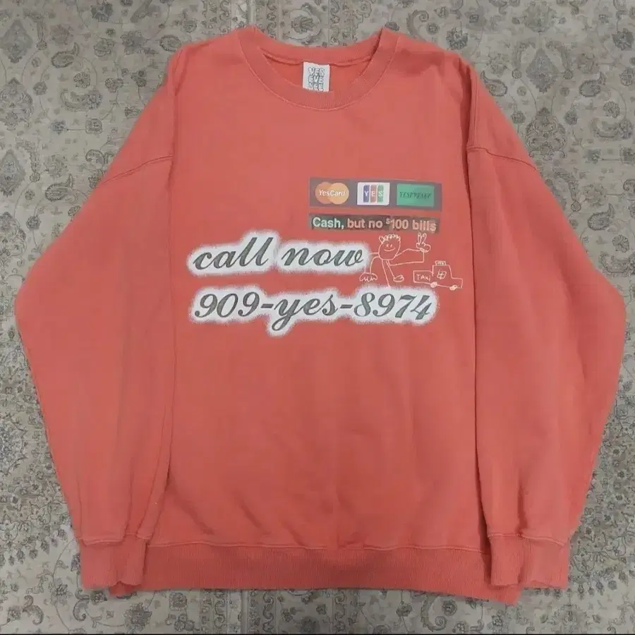 yeseyesee 크래딧카드 그래픽 스웻셔츠 M (크게나옴)
