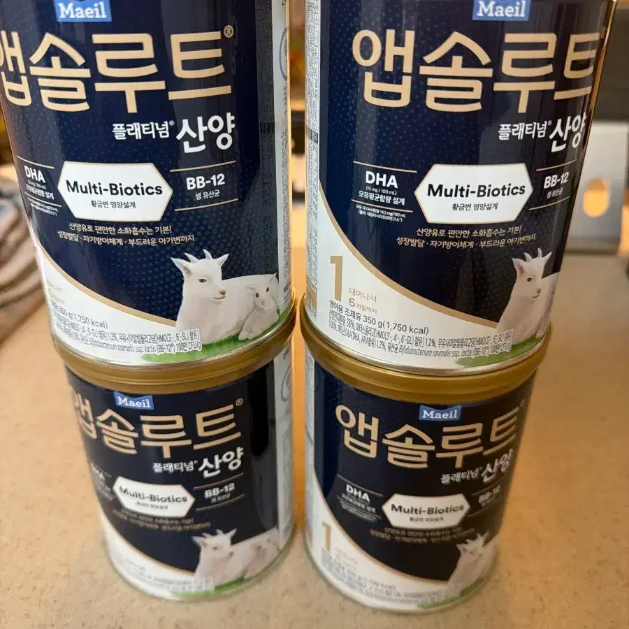 앱솔루트 플래티넘 산양분유 1단계, 350g, 4개