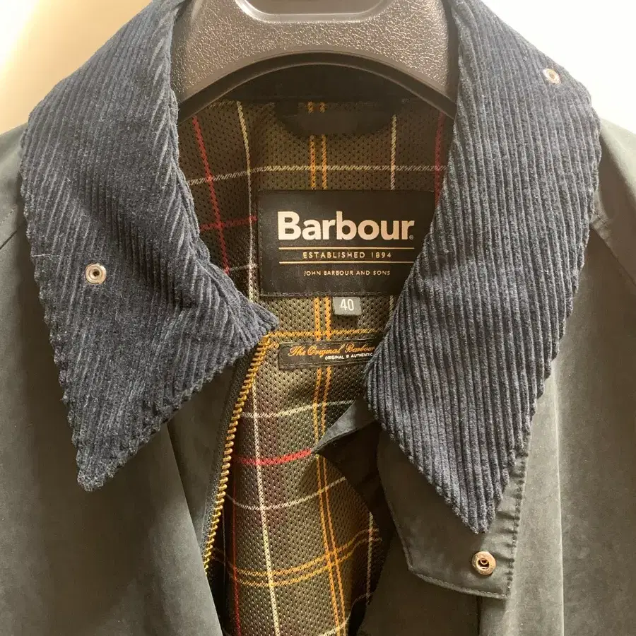 바버 25FW 트랜스포트 논왁스 네이비 40