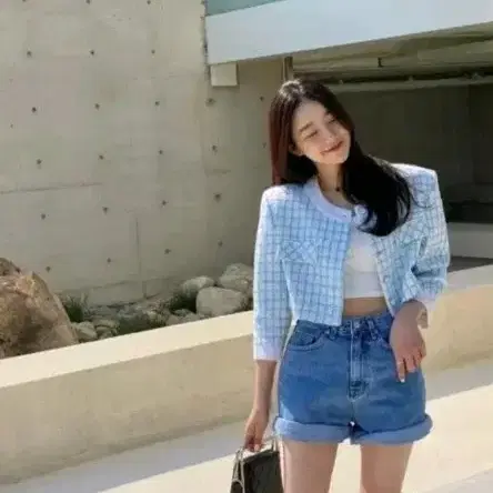 러브미우 트위드자켓