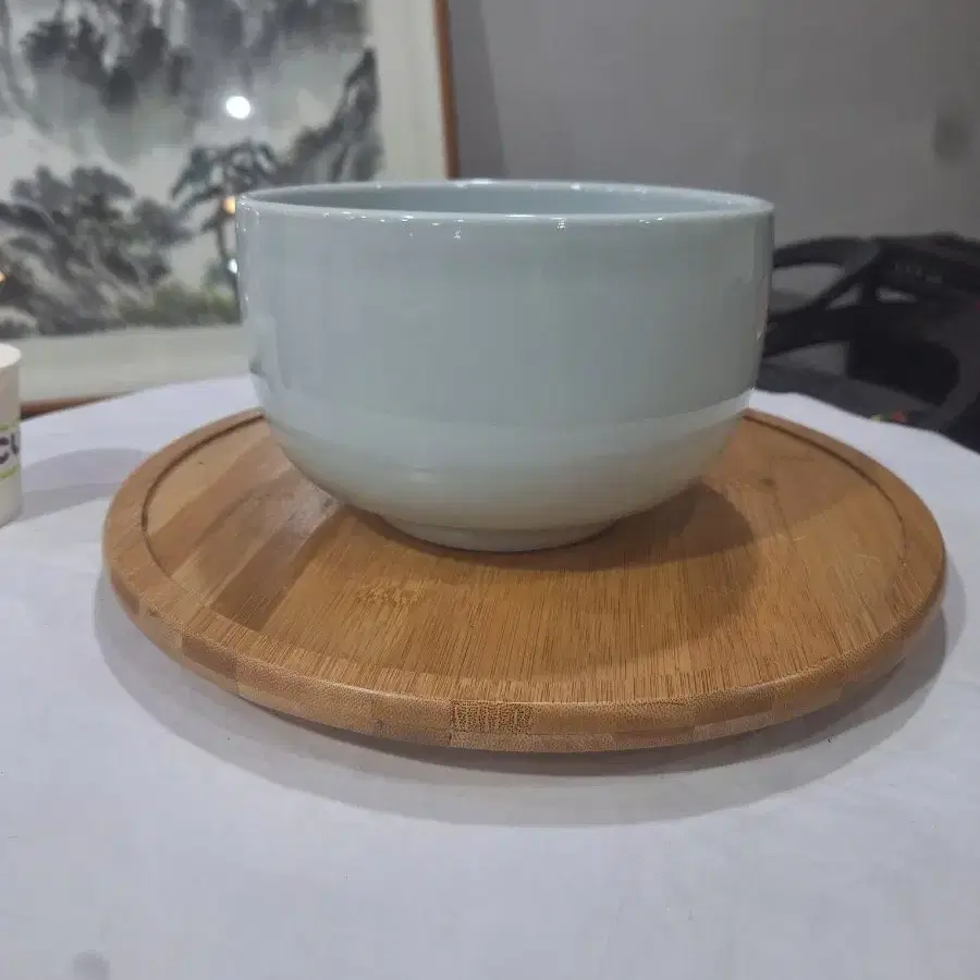 백자수반