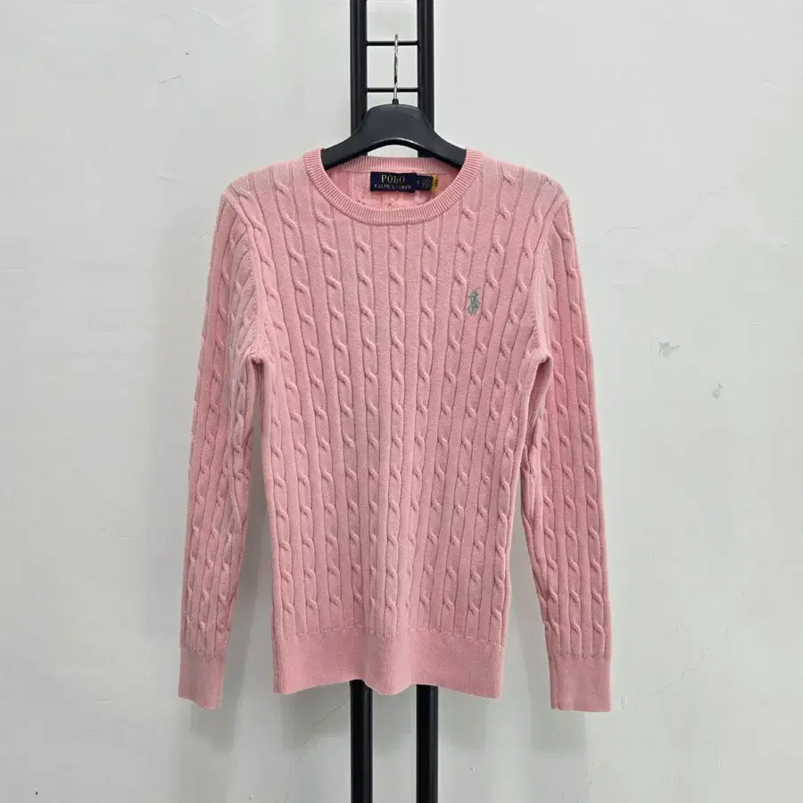 정품 폴로 랄프로렌 POLO RALPH LAUREN 케이블 니트 핑크