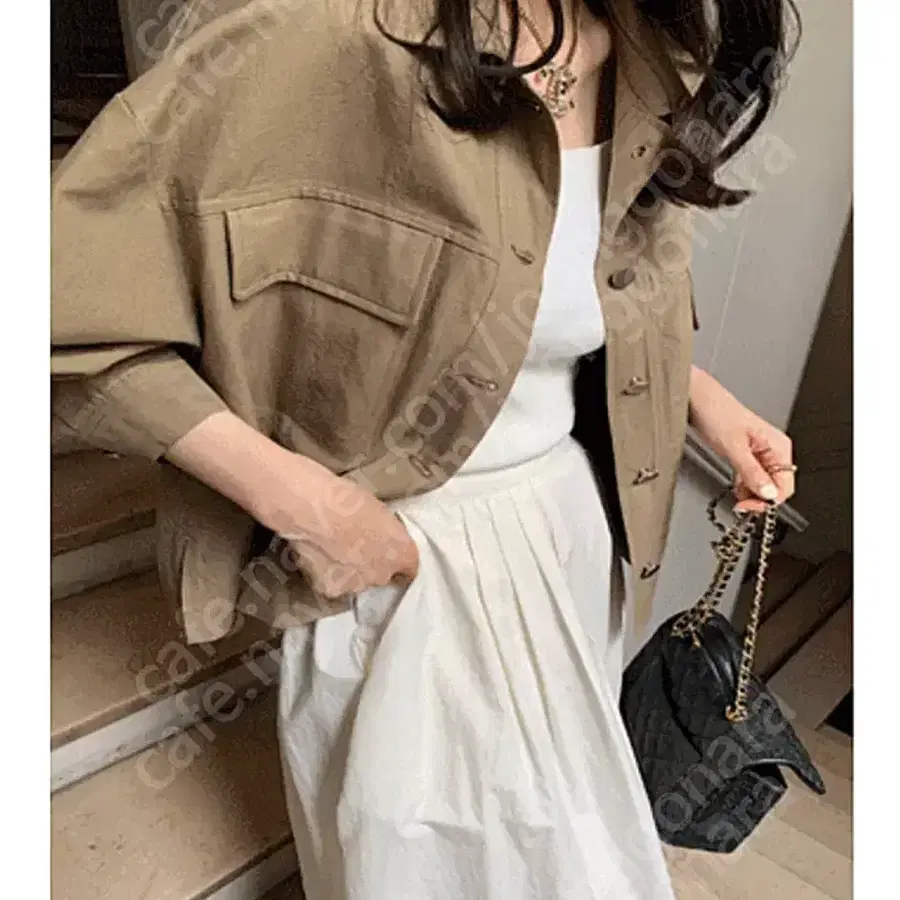 데일리룩 르메르 자켓 카키 올드머니룩 하객룩 출근룩 야상 점퍼