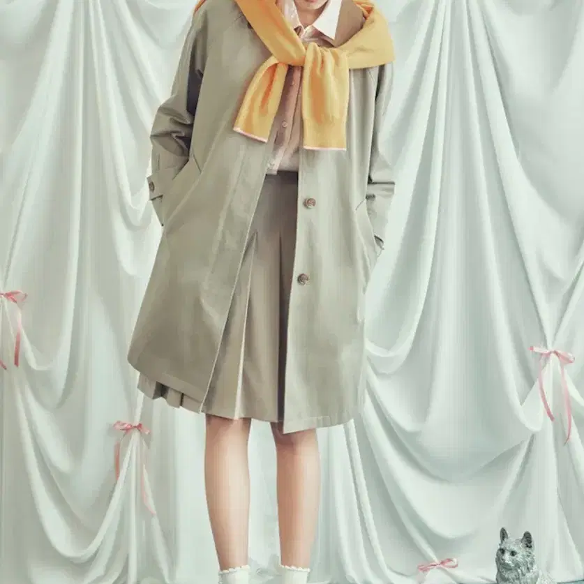 25SS 빈폴 레이디스 코튼 마치 트렌치코트 S