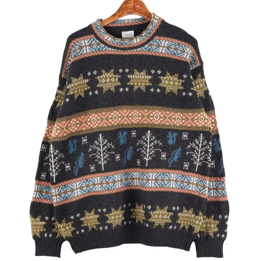 베네통 BENETTON 90s 노르딕 니트 L / k7752