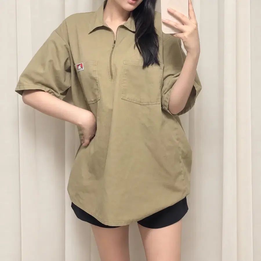 벤데이비스 하프 집업 워크 셔츠 L