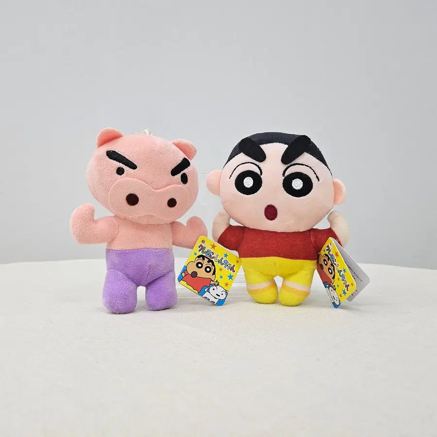 짱구는 못말려 근육 자랑 인형 키링 2종