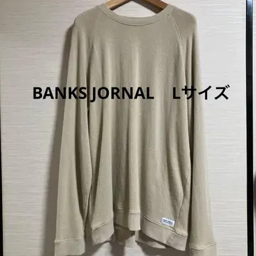 BANKS JOURNAL 오가닉 코튼 100 맨투맨 베이지 L
