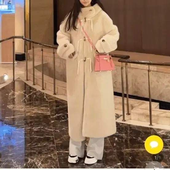 업클로젯 에코 퍼 코트 오트밀