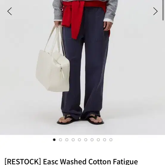 더 녹인 Easc Washed Cotton Fatigue Pants L