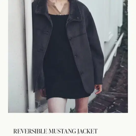 앨씨브이 무스탕 자켓 REVERSIBLE MUSTANG JACKET_CHARCOAL