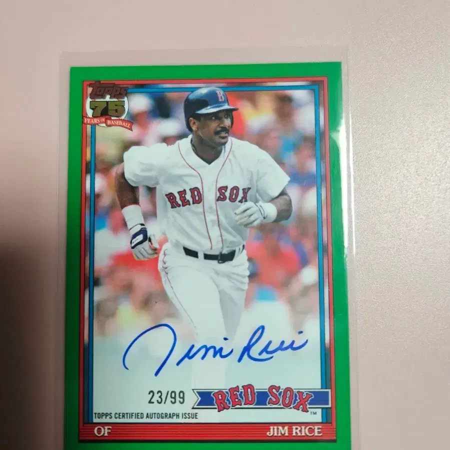 보스턴)짐 라이스 99장 한정 2026 Topps 오토 카드
