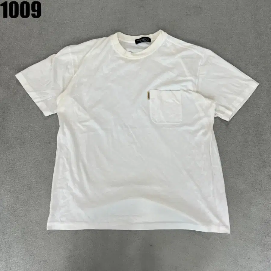 생 로랑 포켓 반팔 티셔츠 화이트 2XL