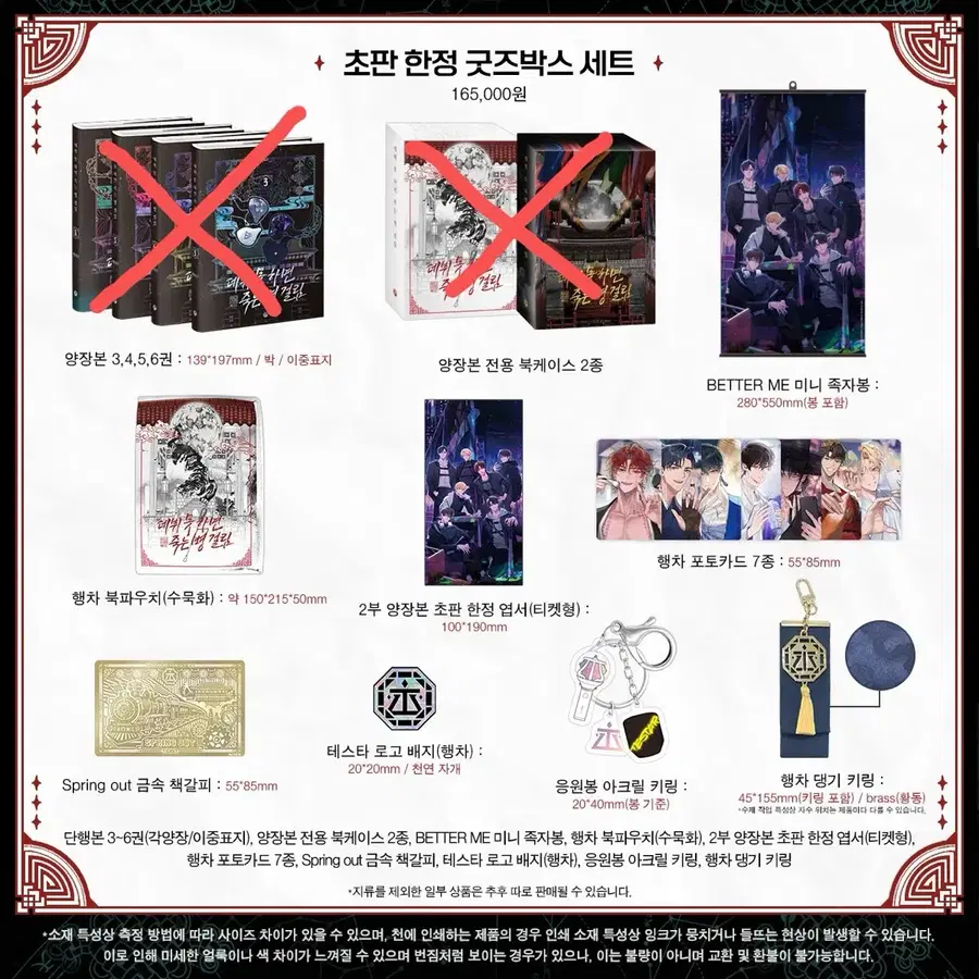 데못죽 2부 4부 굿즈박스 (단행본 제외)