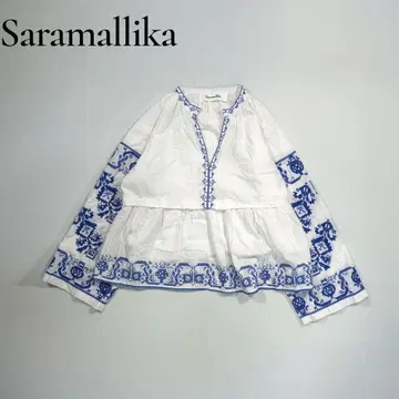 Saramallika 코튼 자수 블라우스
