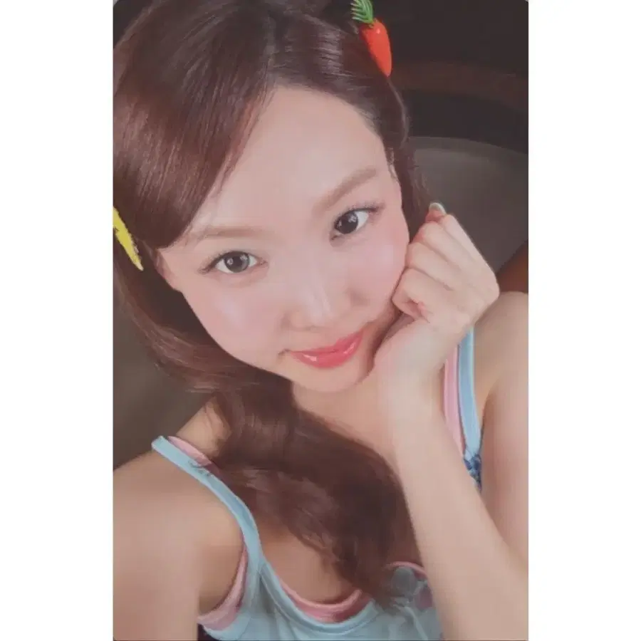 트와이스 팬파티 나연 포토카드 당근 머리핀