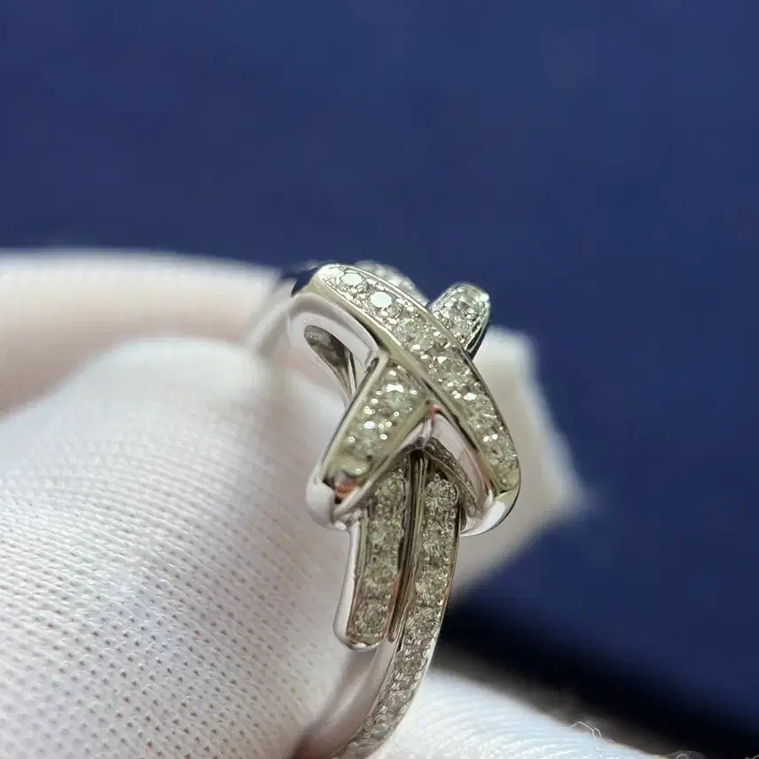 쇼메 주 드 리앙 2mm 링 화이트골드, 풀 파베, 51 사진 4