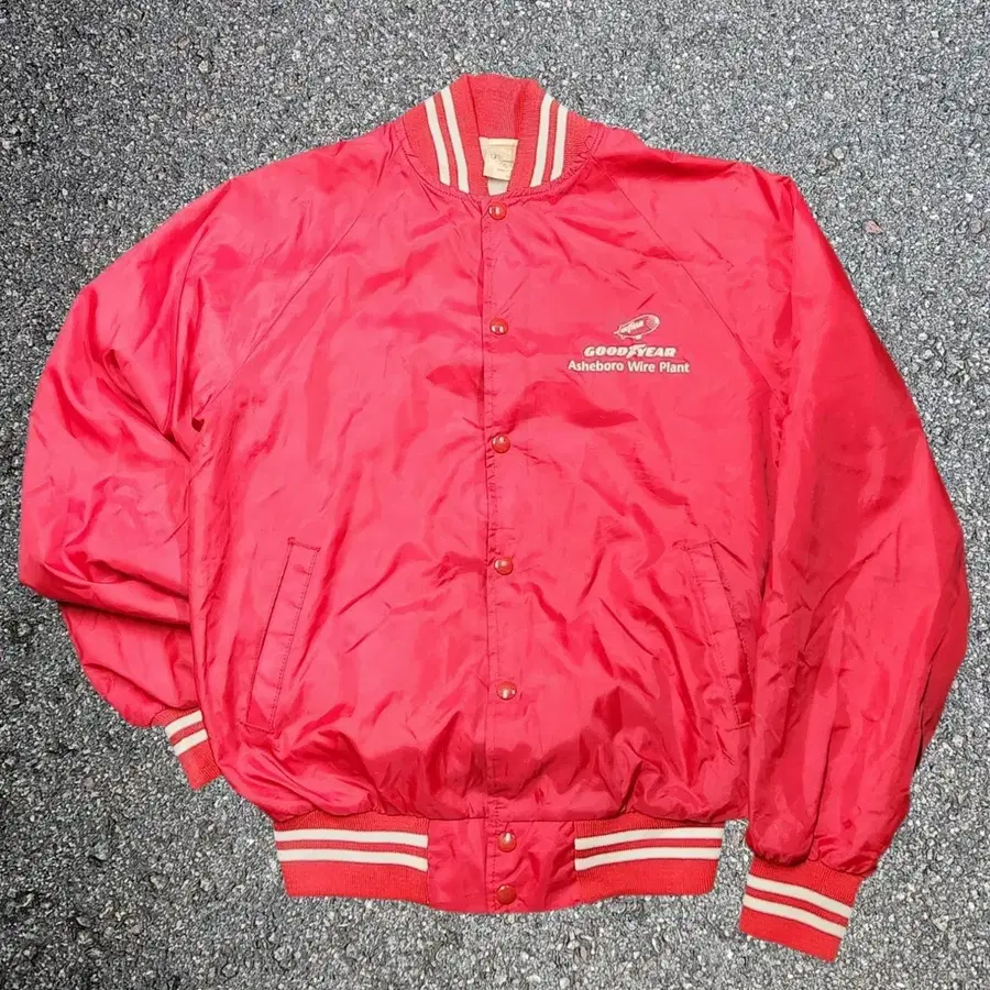 80s Made In USA 오번 스포츠웨어 Goodyear 나일론 바시티 자켓