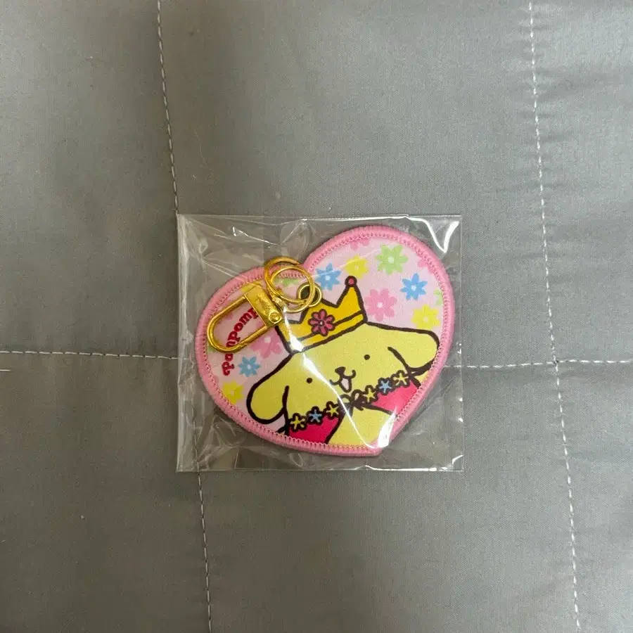 폼폼푸린 키링 하트 패치
