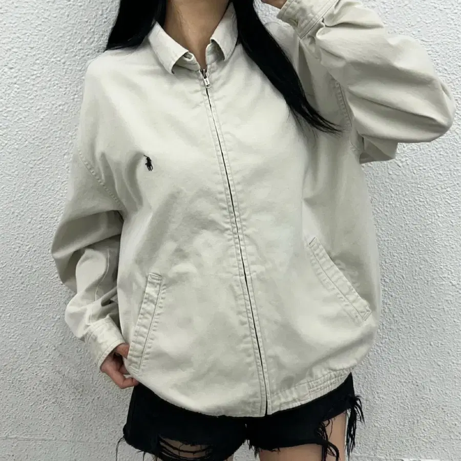 폴로 랄프로렌 네이비포니 아이보리 자켓 95
