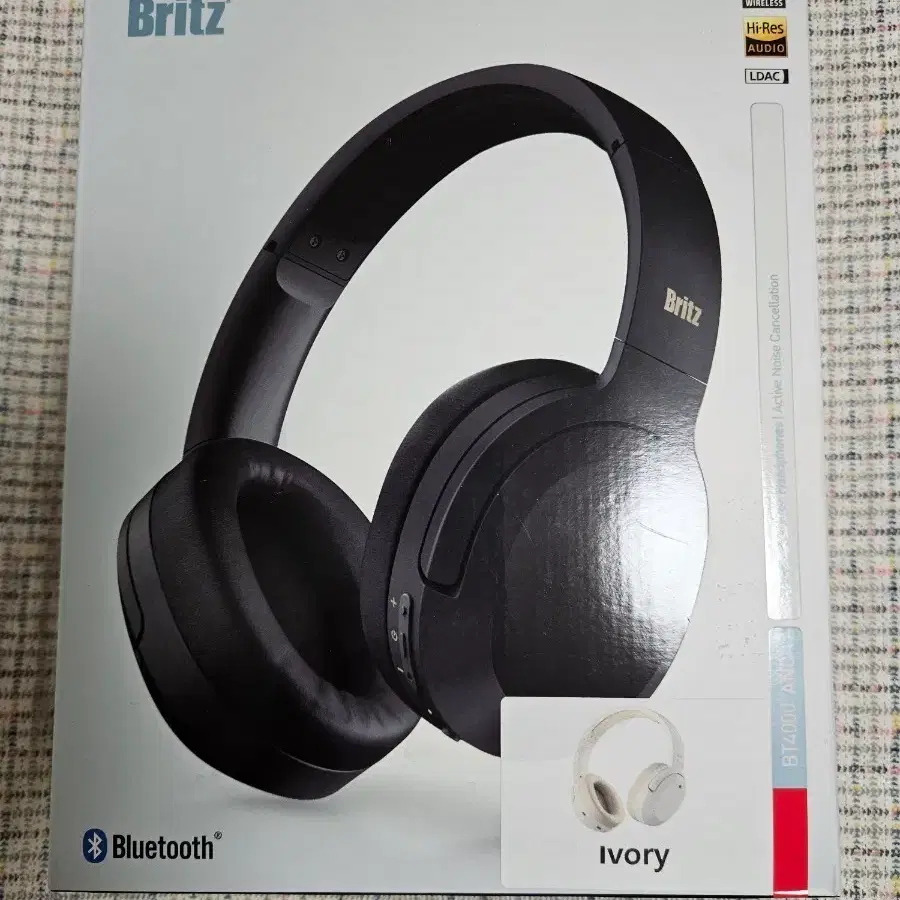 브리츠 BT4000 ANC 블루투스 헤드폰 아이보리
