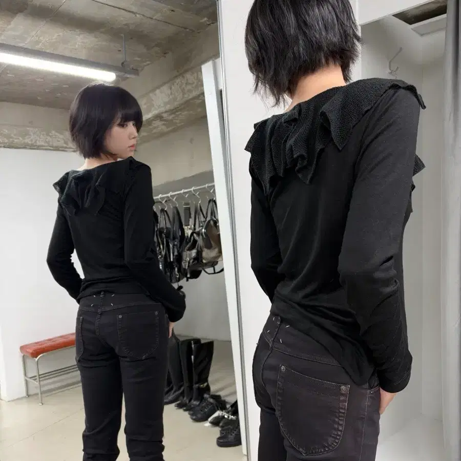 메종 마르지엘라 라인 1 포 스티치 스트레이트 진